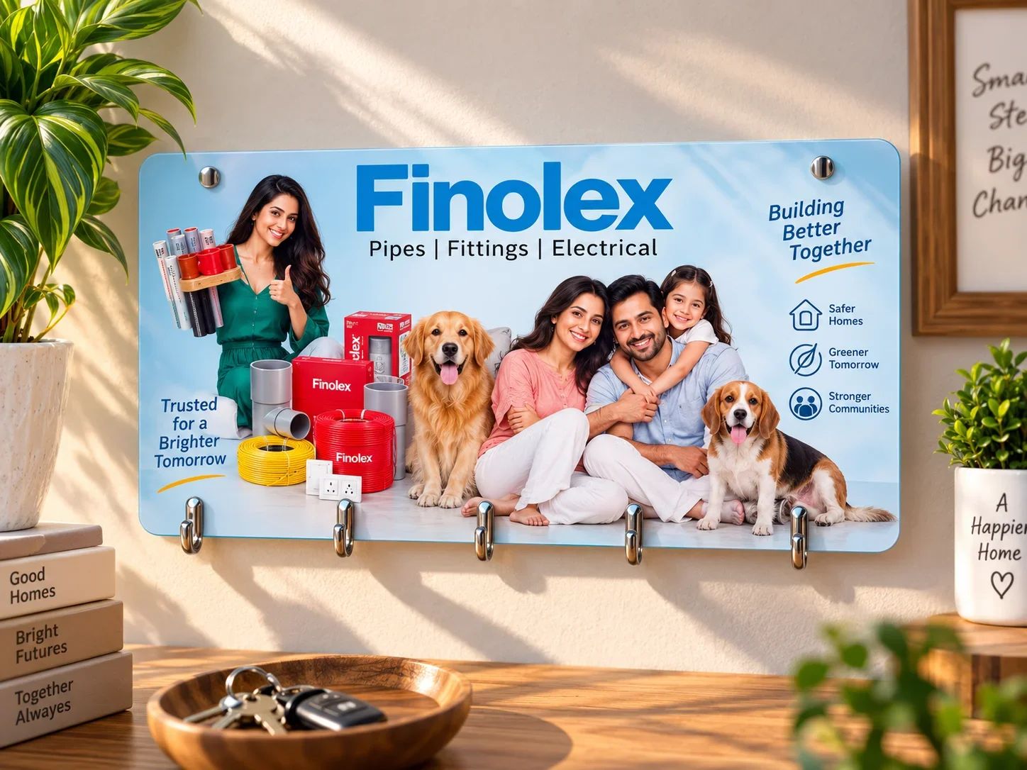 Finolex Custom Acrylic Key Holder Board
