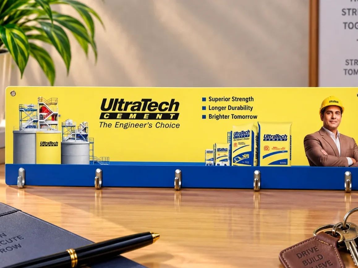 UltraTech Cement Custom Acrylic Key Holder Board