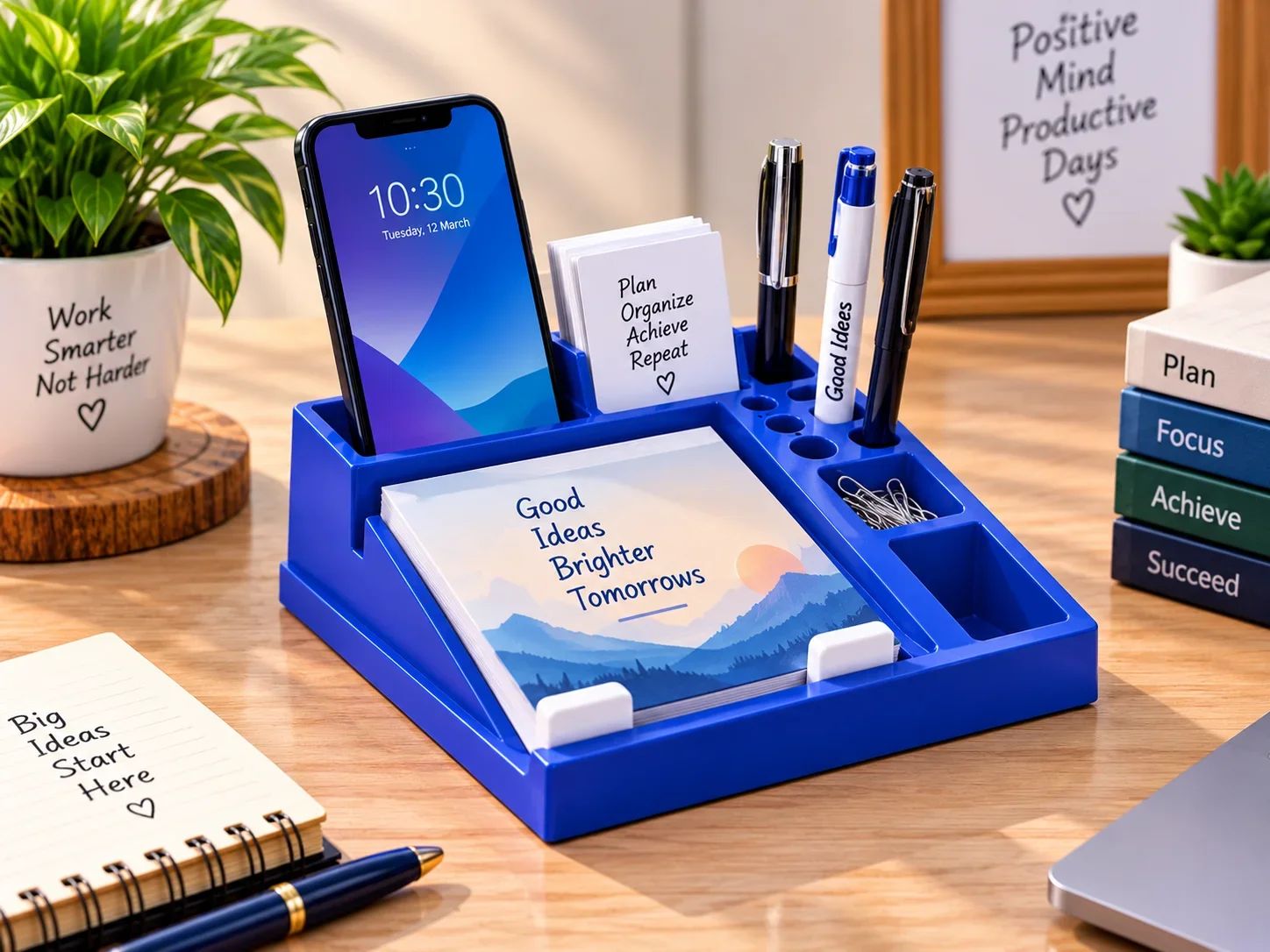 Executive Blue Desktop Utility Organizer