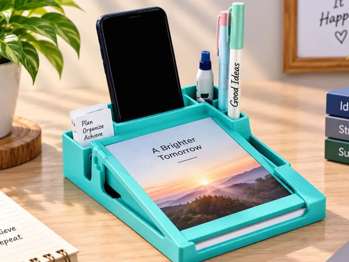 Executive Teal Desktop Utility Organizer