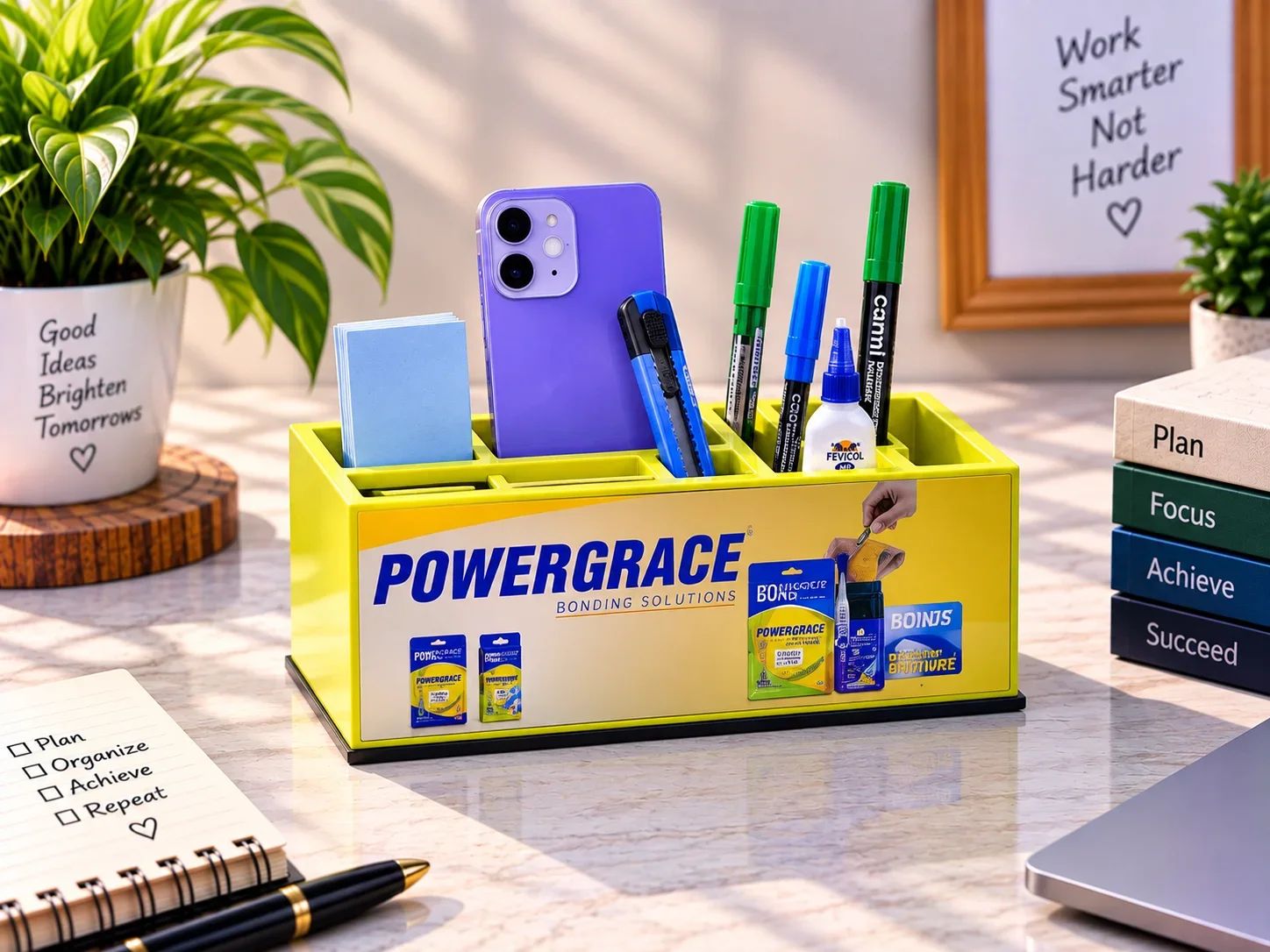 Powergrace Custom Desktop Desk Organizer