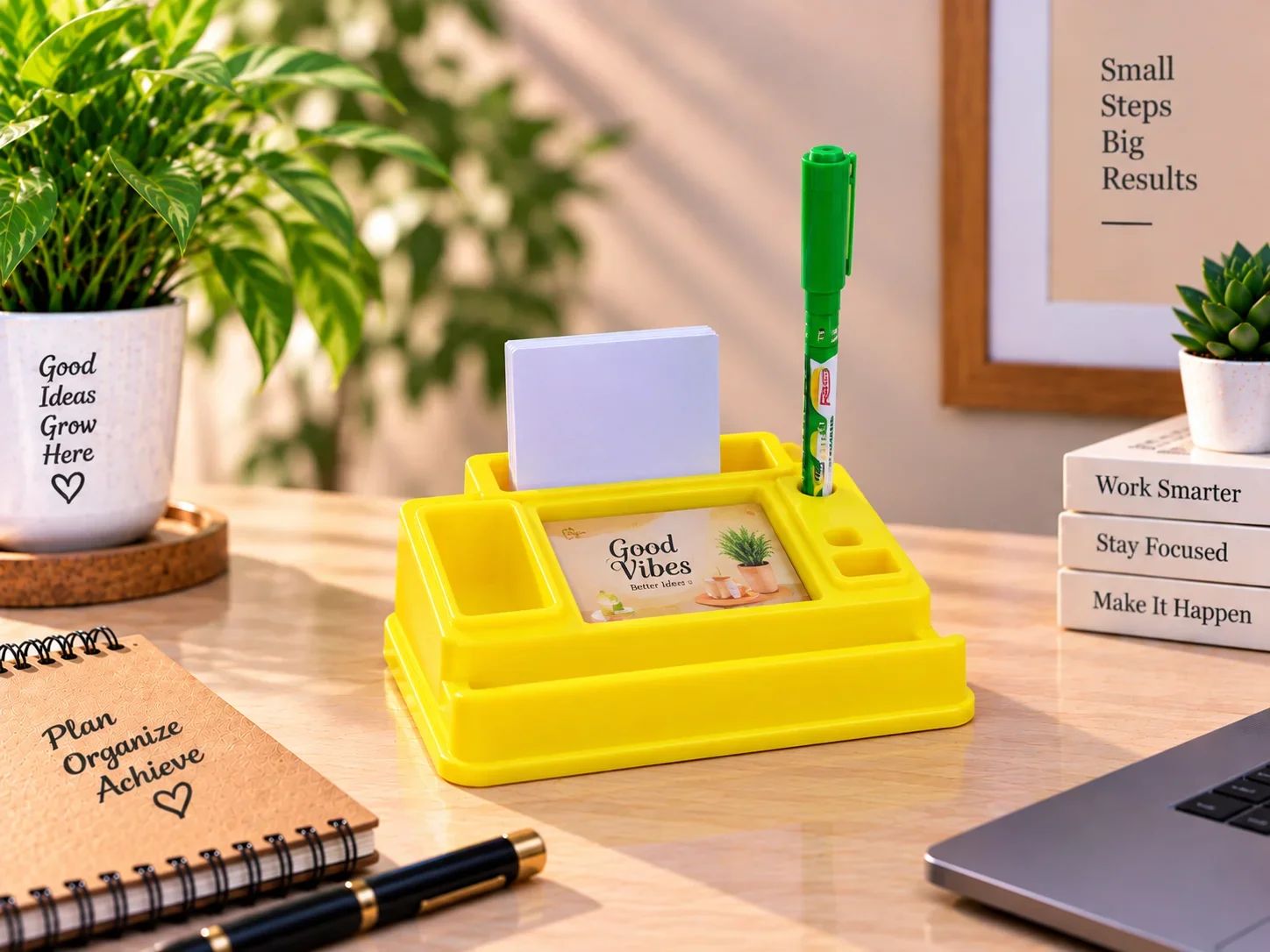 Executive Yellow Multi-Tiered Desktop Tray