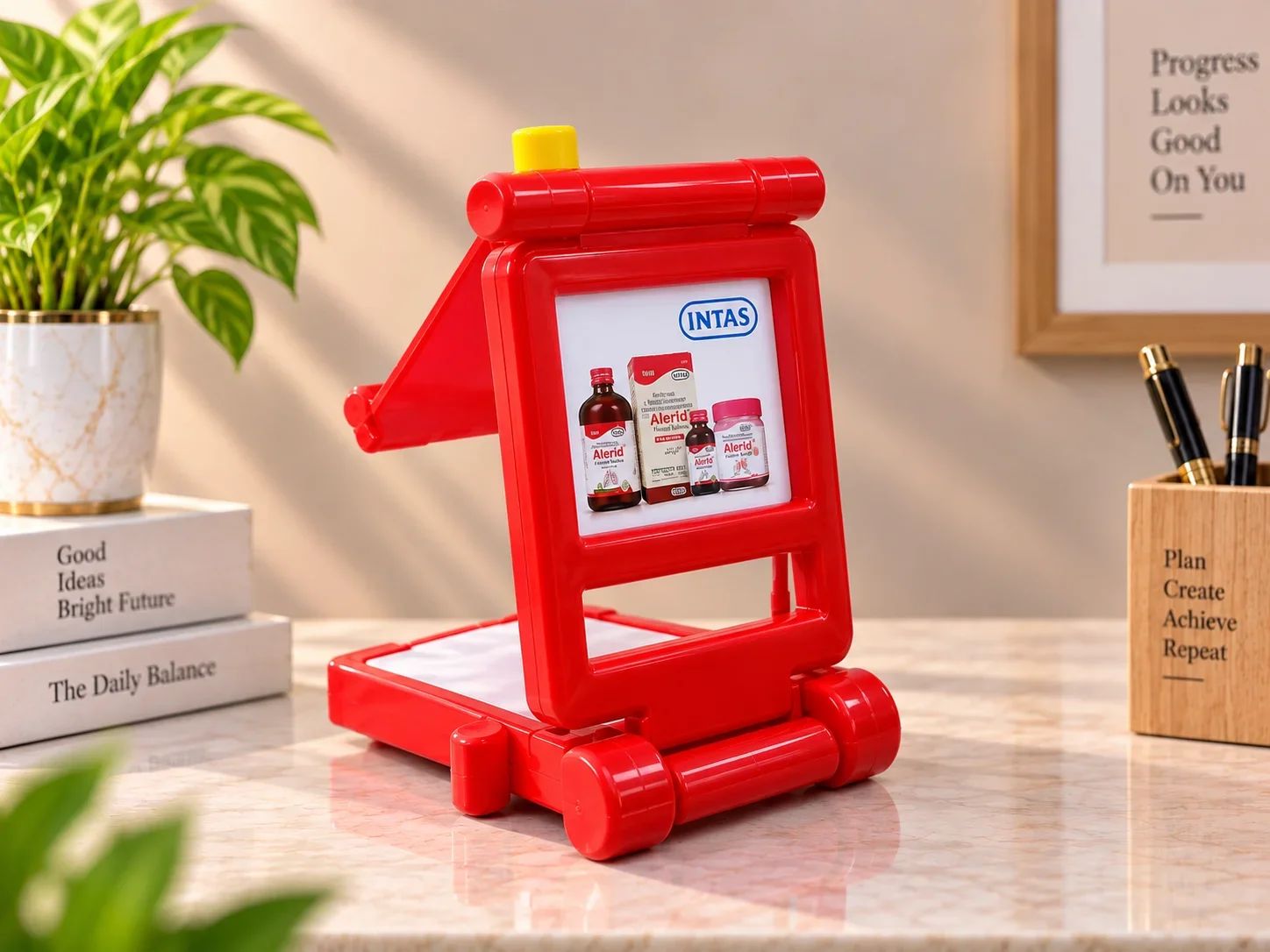 Red Folding Desktop Smartphone Stand & Display Holder