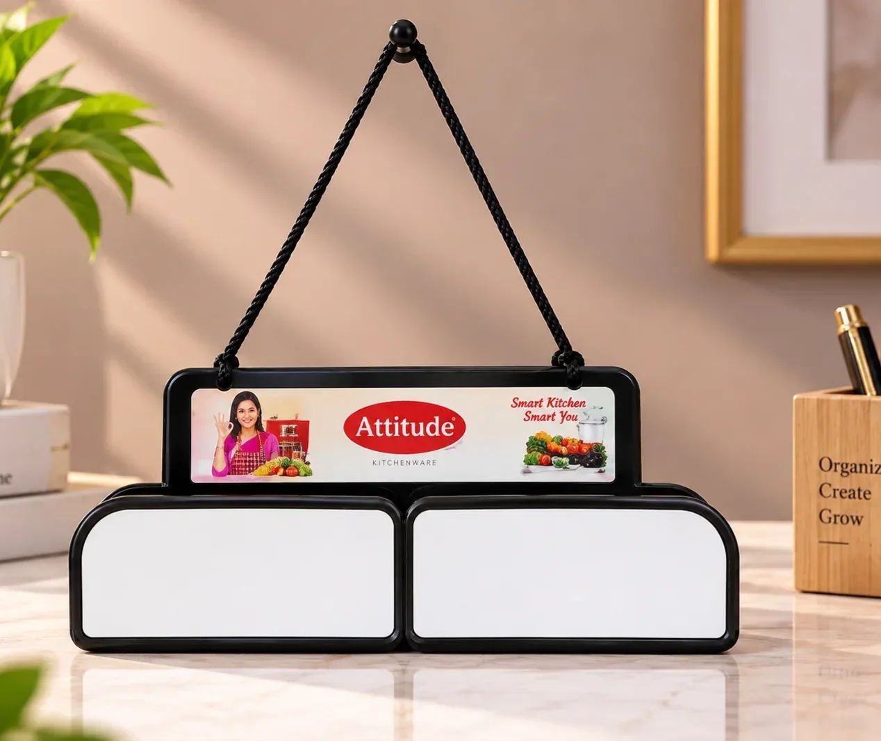 Black Hanging Desk Organizer & Promotional Display Holder
