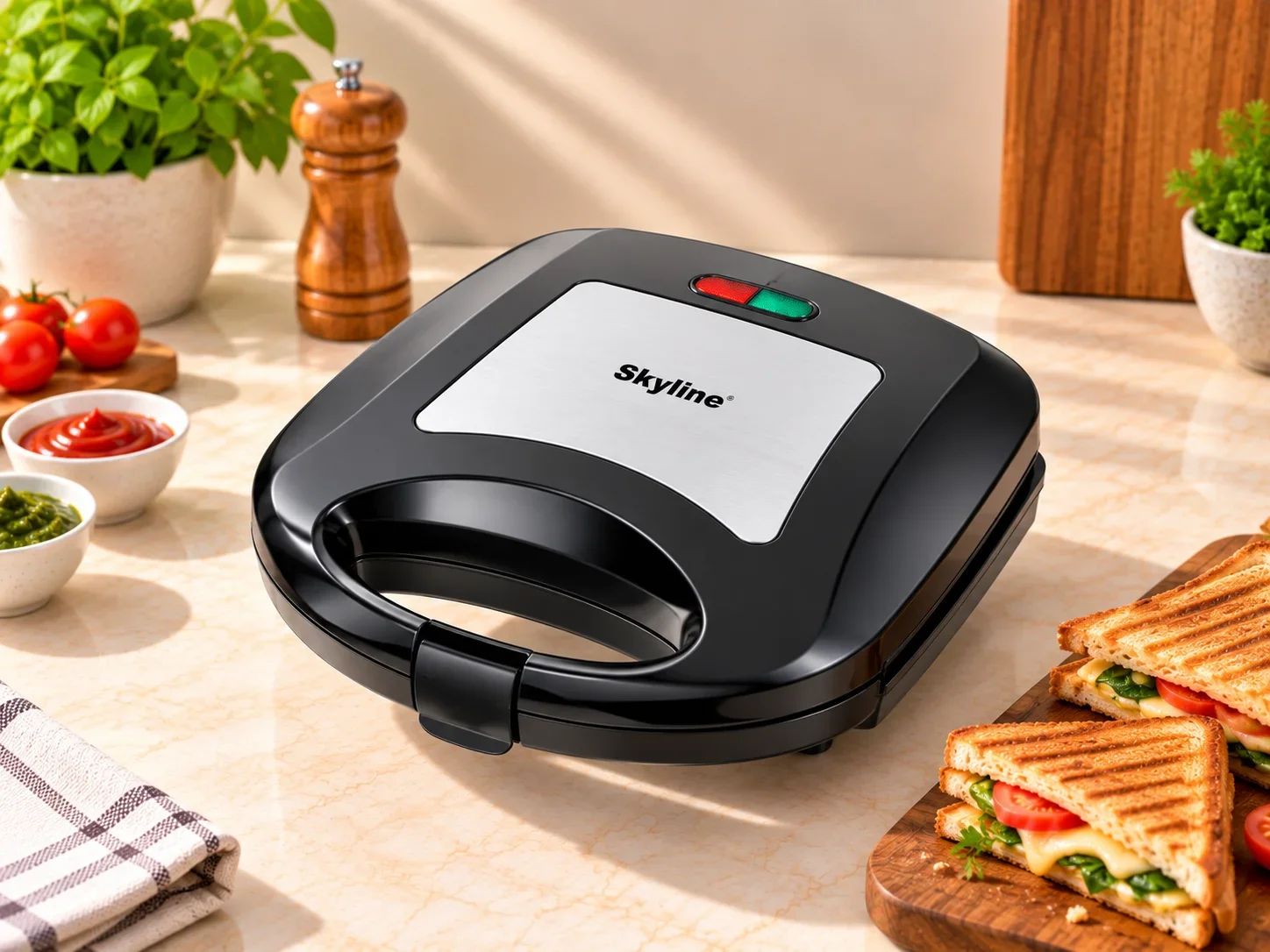 Skyline Classic 2-Slice Non-Stick Sandwich Grill