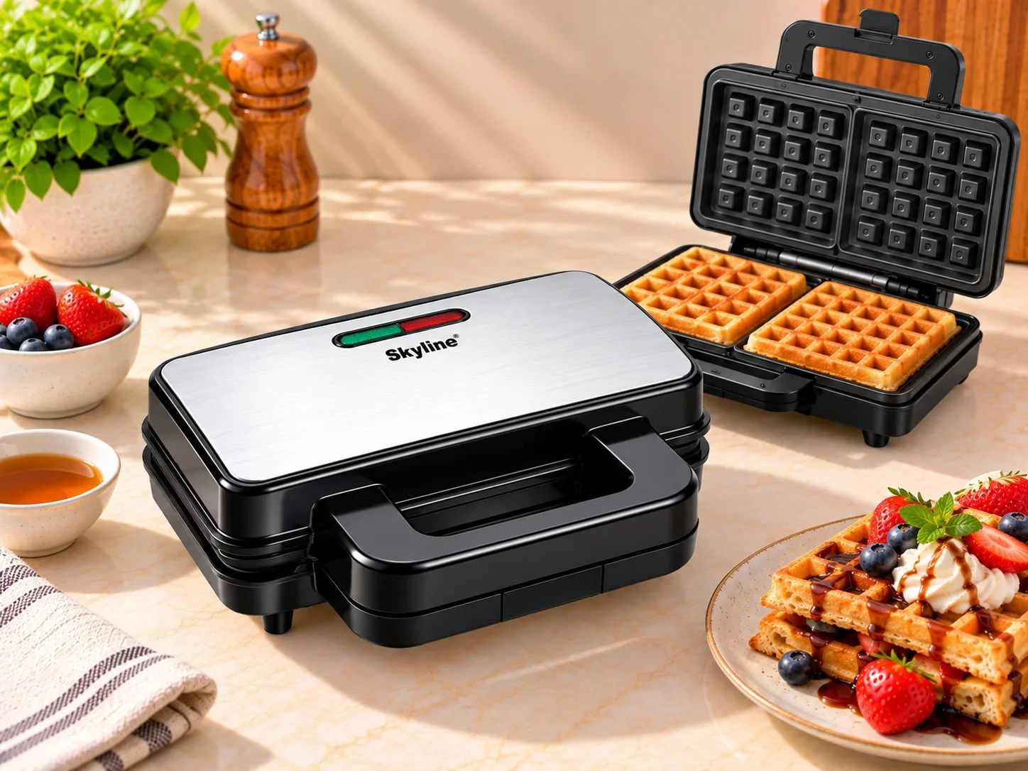 Skyline Electric Non-Stick Belgian Waffle Maker