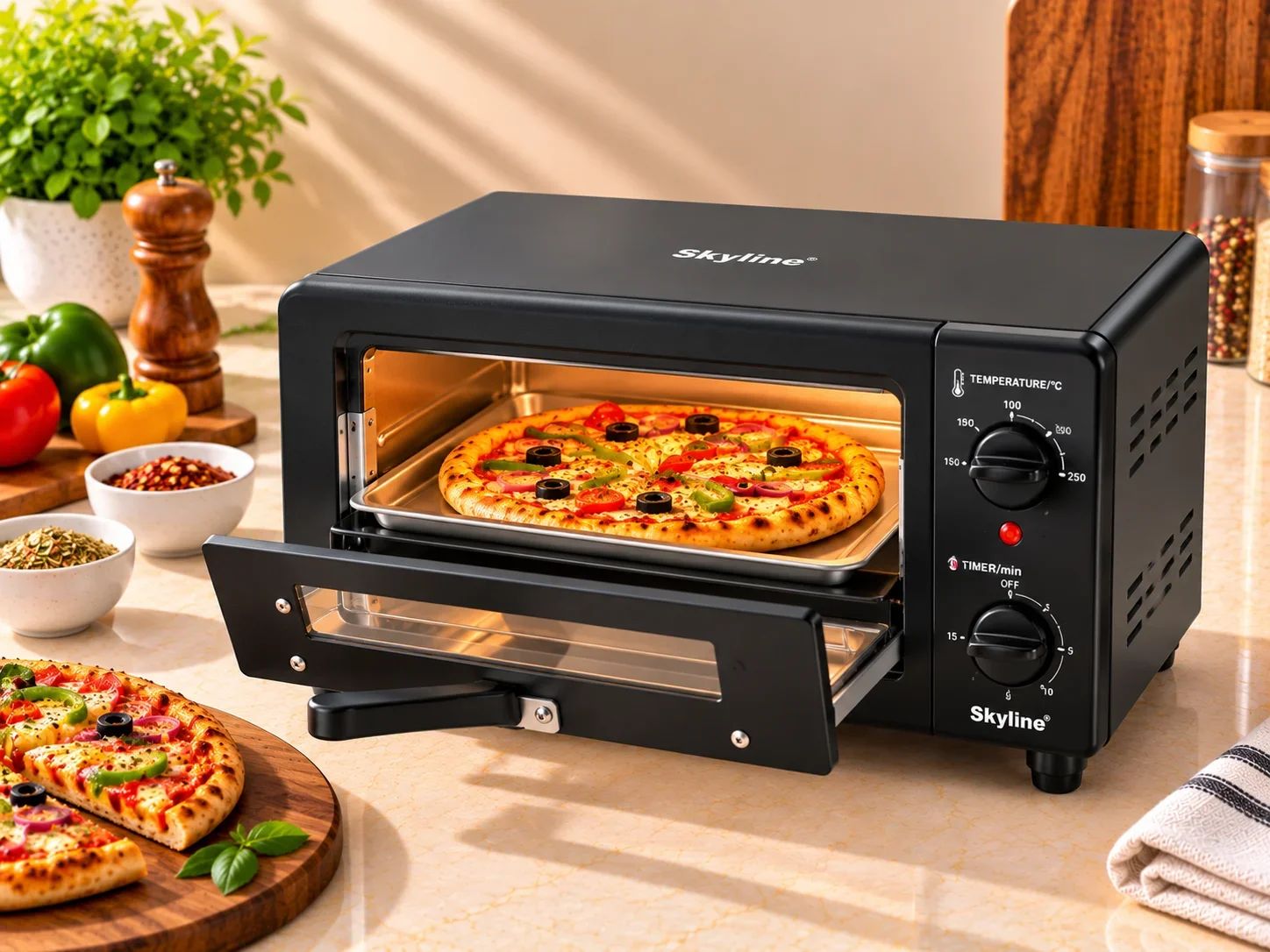 Skyline Countertop Electric Pizza & Snack Baking OTG Oven