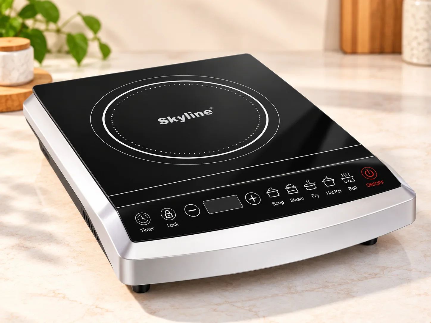 Skyline Smart Induction Cooktop with Preset Cooking Menus