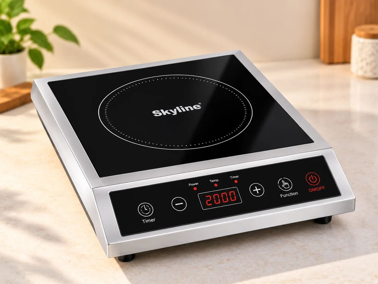 Skyline Heavy-Duty Stainless Steel Digital Induction Cooktop
